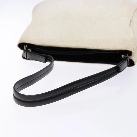 PRADA Shoulder Bag Canvas Leather Silver White Auth bs28706 - Picture 8 of 16